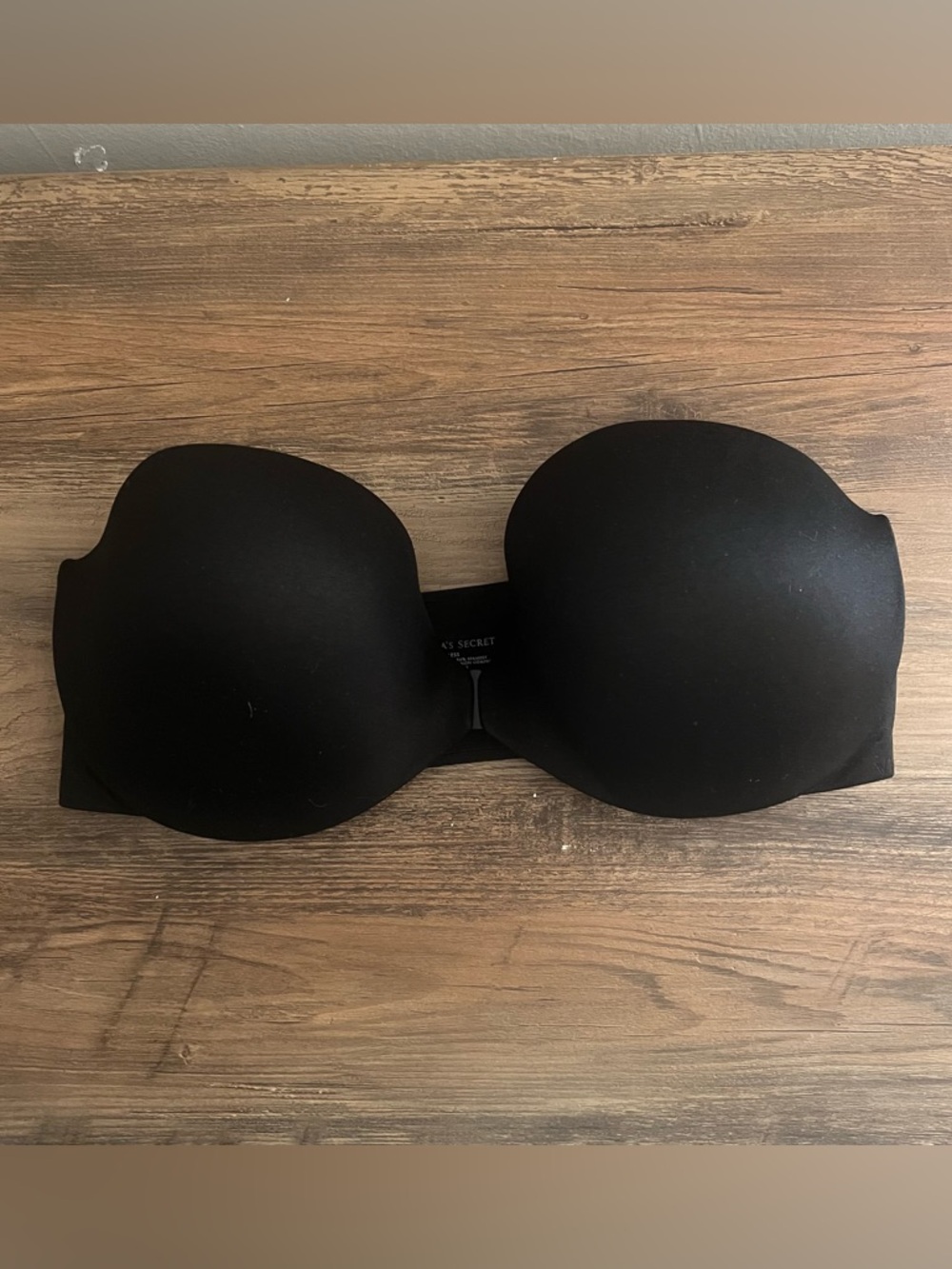Victoria’s Secret Black Strapless Front Clasp Bra Size 34D